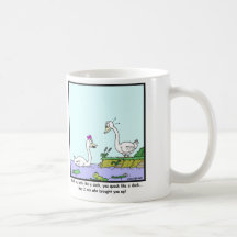 Ugly Duckling: Swan cartoon Coffee Mug