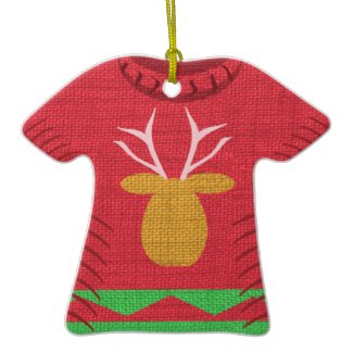 Ugly Holiday Sweater Award Christmas Ornaments