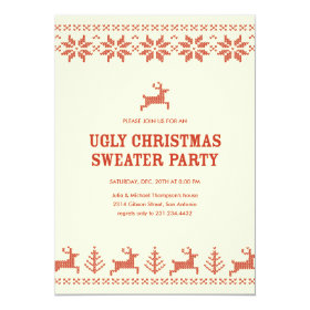 Ugly Holiday Sweater Party Invitations