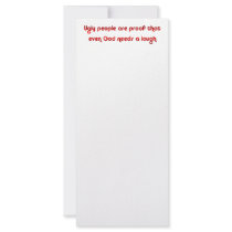 Ugly People Are Funny Rack Cards