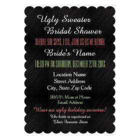 Ugly Sweater Bridal Shower Invitation