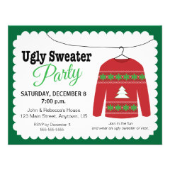 Ugly Sweater Christmas Party Invites