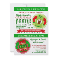 Ugly Sweater Christmas Party Personalized Invite