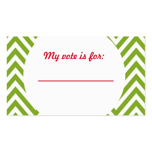 Ugly Sweater Christmas Party Voting Ballot Business Card (back side)