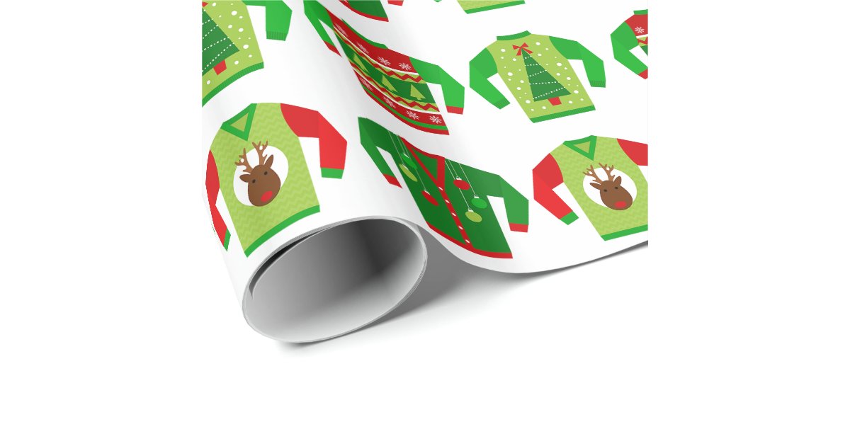Ugly Sweater Christmas Wrapping Paper Zazzle
