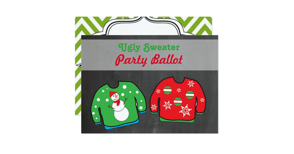 ugly-sweater-party-contest-voting-ballot-card-zazzle