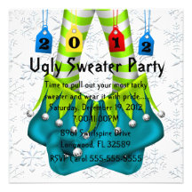 Ugly Sweater Party Custom Invitations