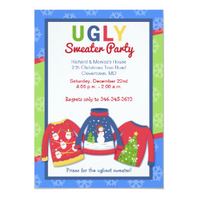 Ugly Sweater Party Customized Holiday Invitation