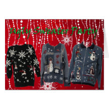 Ugly Sweater Party Invitation Card