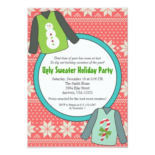 Ugly Sweater Party invitations Zazzle