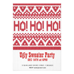 Ugly Sweater Party Personalized Announcement