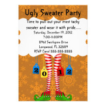 Ugly Sweater Party Personalized Invites