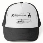 UH1 Huey Blueprint (Iriquois) Mesh Hats