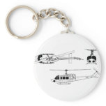 UH1 Huey Blueprint (Iriquois) Key Chain