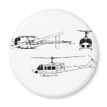 UH1 Huey Blueprint (Iriquois) Magnets