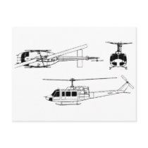 UH1 Huey Blueprint (Iriquois) postcards