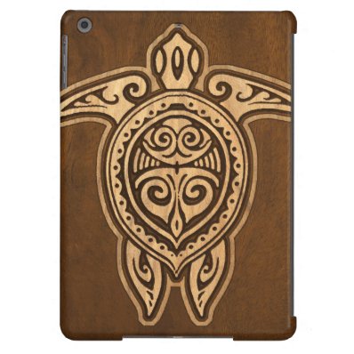 Uhane Honu Faux Wood Hawaiian Turtle iPad Air Case