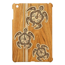 Uhane Honu Faux Wood Hawaiian Turtle iPad Mini iPad Mini Covers