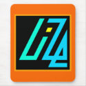 UIZE Mousepad (orange, vertical) by uize_merch UIZE Mousepad (orange, vertical)