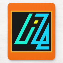 UIZE Mousepad (orange, vertical) by uize_merch UIZE Mousepad (orange, vertical)