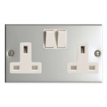 UK AC BS 1363 Plug Socket [British Standard] Rectangular Stickers