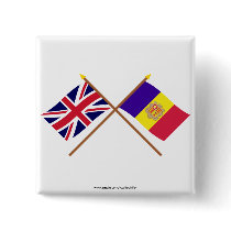 UK and Andorra Crossed Flags Pin