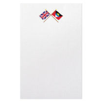 UK and Antigua & Barbuda Crossed Flags Stationery