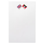 UK and Antigua &amp; Barbuda Crossed Flags Stationery