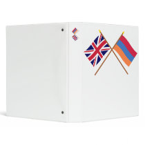 UK and Armenia Crossed Flags Vinyl Binders