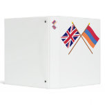 UK and Armenia Crossed Flags Vinyl Binders