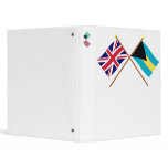 UK and Bahamas Crossed Flags Vinyl Binders