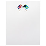 UK and Bahamas Crossed Flags Custom Letterhead