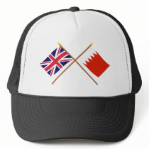 UK and Bahrain Crossed Flags Hats