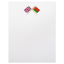UK and Belarus Crossed Flags Letterhead Design