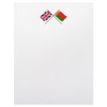 UK and Belarus Crossed Flags Letterhead Design