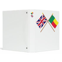 UK and Benin Crossed Flags Binder