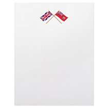 UK and Bermuda Crossed Flags Letterhead Template