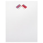 UK and Bermuda Crossed Flags Letterhead Template