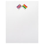 UK and Bolivia Crossed Flags Letterhead