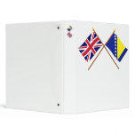 UK and Bosnia & Herzegovina Crossed Flags Binder