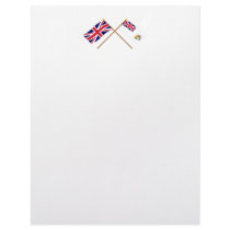 UK and British Antarctic Territory Crossed Flags letterhead