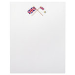 UK and British Antarctic Territory Crossed Flags Letterhead Template