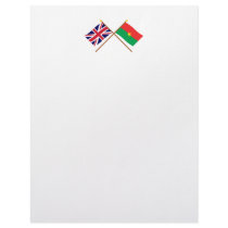 UK and Burkina Faso Crossed Flags Letterhead Design