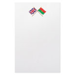 UK and Burkina Faso Crossed Flags Custom Stationery