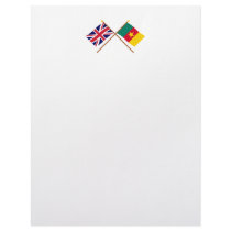UK and Cameroon Crossed Flags Custom Letterhead