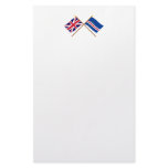 UK and Cape Verde Crossed Flags Stationery Paper