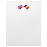 UK and Chad Crossed Flags letterhead