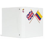 UK and Colombia Crossed Flags Vinyl Binders