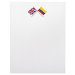 UK and Colombia Crossed Flags Letterhead