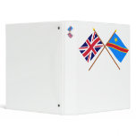 UK and Congo Democratic Republic Crossed Flags binders
